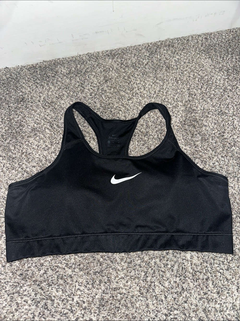 Nike Black and White Racerback Sports Bra